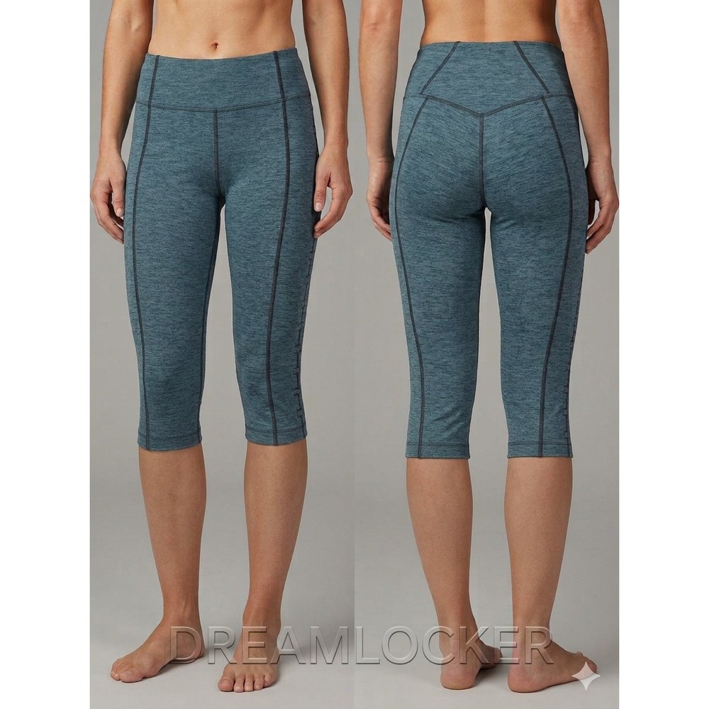 Kerrits Groundwork Capri Riding Tights S Small Jade Blue Equestrian Pull On NEW
